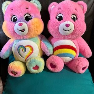Care Bears Plush Duo - Pink and Rainbow